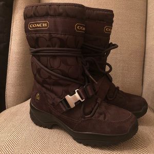 Coach Monogrammed Snow Boots—like new!